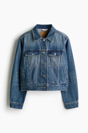 H&M Jeansjacke - Washed Denimblau