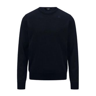 K-Way K-Way, Round-neck Knitwear, male, Blue, Size: 2XL Round-neck Knitwear
