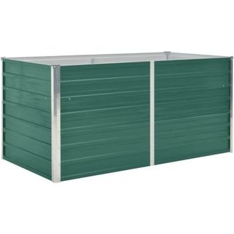 vidaXL Raised Garden Bed 160x80x77 cm Galvanised Steel Green Vidaxl