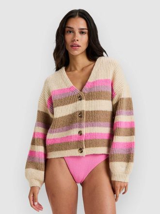 Roxy Marble Tiles Stripe Strickpullover braun