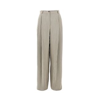Emporio Armani ICON striped crepe pants with darts Woman 40