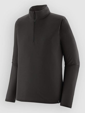 Patagonia Cap LW Zip Neck Camiseta T&eacute;cnica negro