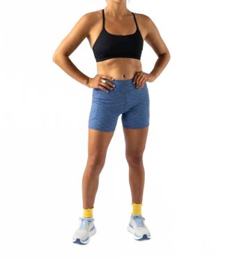 Rabbit Womens Speed Leggy 4 Running Shorts In True Navy