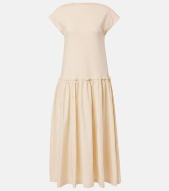 Joseph Cotton poplin jersey maxi dress