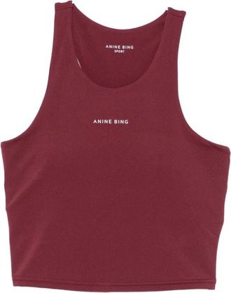 Anine Bing Elina Top - Dames - Sportshirts - Rood - XS - Nylon - Fitness