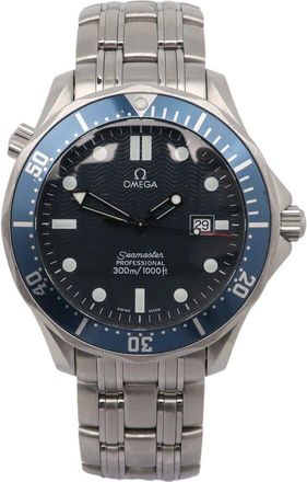Omega Pre-owned Omega Omega Seamaster Quartz Chronometer Blue Dial Mens Watch 2531.80.00