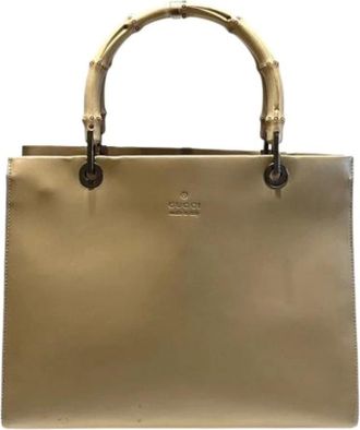 Gucci Pre-owned Handbags, female, Beige, Size: ONE SIZE Pre-owned Leather gucci-bags