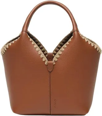 Oryany Vanessa Leather Satchel in Toffee Tan at Nordstrom