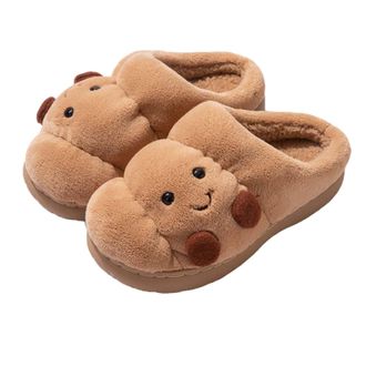Generic Croissant Slippers for Women Men, Fluffy Bread Slippers Winter Novelty Warm Cozy Non-Slip Casual Indoor Slides Home Funny Cute Soft Comfortable Slippe