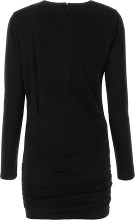 Versace Womens Black Stretch Viscose Mini Dress Exterior: Elastane Abiti