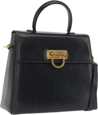 Ferragamo Pre-owned Handbags, female, Blue, Size: ONE SIZE Pre-owned Hand Bag