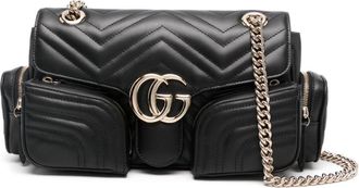 Gucci small GG Marmont shoulder bag - women - Calf Leather - OS - Black