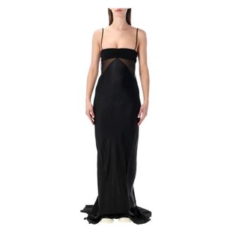 Rick Owens Gowns, female, Black, Size: S Combo Slip Dress