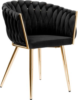 OEM Silla Tejida De Terciopelo Negro Cofton Gold Velvet