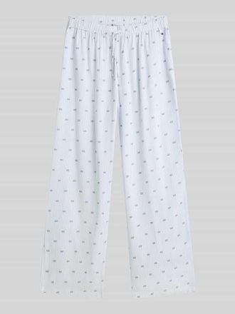Tommy Hilfiger Pyjamahose mit Print aus Viskose in Hellblau, Gr&ouml;&szlig;e XL