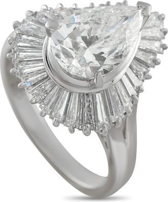 Luxury Bazaar Platinum 3.06ct Diamond Ring MF15-122925
