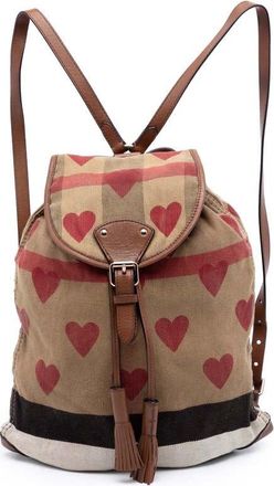 Burberry Pre-owned Burberry Mega Check Canvas Chiltern Hearts Backpack Ladies 6HTTGL0RXLSF3C18