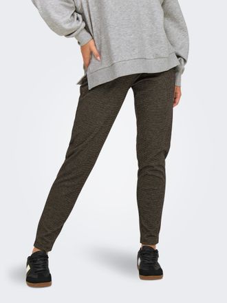 Only Trainingshose ONLY ONLPOPTRASH-GOZI PANT PNT NOOS, Damen, Gr. XS (34), L&auml;nge 32, schwarz (walnut checks:schwarz houndstooth), Jersey, Obermaterial: 73