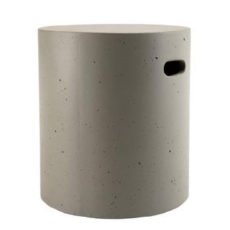 Macabane Mesa auxiliar de jard&iacute;n redonda de cemento D40 cm