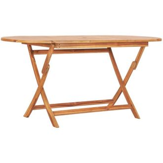 vidaXL Vidaxl - Folding Garden Table 160x80x75 cm Solid Teak Wood