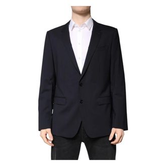 Dolce & Gabbana Blazers, male, Blue, Size: M Martini Single Breasted Blazer