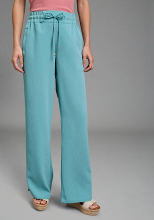 Laura Scott Schlupfhose LAURA SCOTT, Damen, Gr. 34, N-Gr, blaugr&uuml;n, Web, Obermaterial: 100% Polyester, unifarben, bequem, Hosen Schlupfhose, weite Hose, mit Gummi