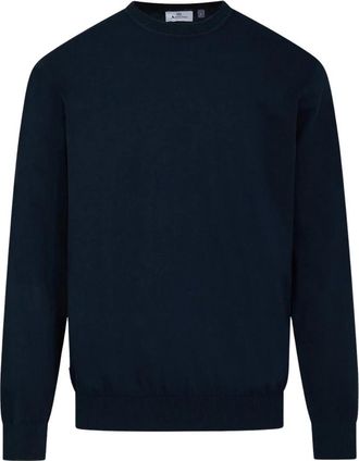 Aquascutum Maglione girocollo in lana Merino extrafine - - Knitwear - Uomo - Blu - XL