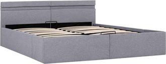 vidaXL Vidaxl - Cama Hidr&aacute;ulica Almacenaje Sin Colch&oacute;n Gris Claro 160x200 Cm
