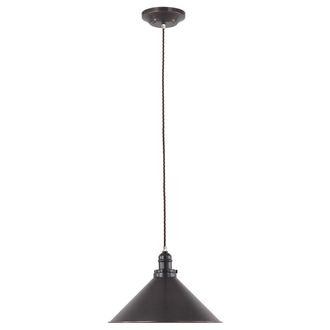 Netlighting Provence 1 Light Dome Ceiling Pendant Old Bronze E27 in Brown
