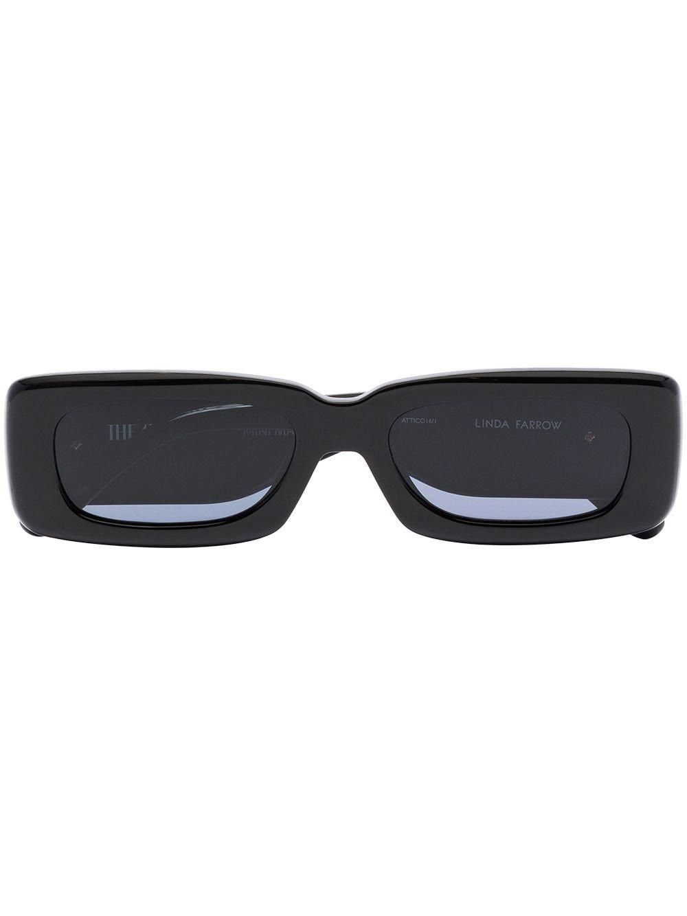 サングラス THE ATTICO Woman Sunglasses Grey ATTICO63C3SUN C3 THE ATTICO Oval Sunglasses in Silver & Grey | FWRD
