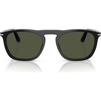 Persol Gae 55mm Square Sunglasses in Black /Green at Nordstrom