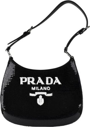 Prada Pre-owned Cleo tas - Dames - Pre-owned - Zwart - Maat: ONE Size Zijde