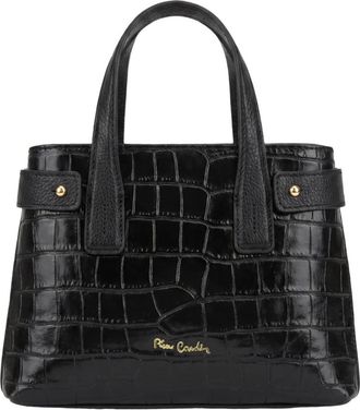 Pierre Cardin Leren Handtas - Dames - Handtassen - Zwart - ONE Size - Leer - Tassen