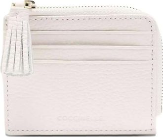 Coccinelle tassel cardholder - women - Calf Leather - One Size - White