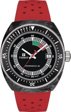 Tissot Sideral S Powermatic 80 Unisexs Red Watch T1454079705702 Rubber - One Size
