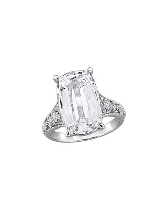 Rina Limor Silver 8.20 ct. tw. Lab-Grown Created White Sapphire Cocktail Ring