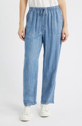 Beach Lunch Lounge Ronni Chambray Pants in Medium Wash at Nordstrom, Size X-Small