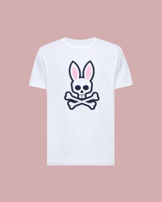Psycho Bunny Mens Archive Bunny Graphic Tee 100 WHITE / XXXL