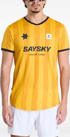 Saysky Stripe Combat T-shirt - men - Polyester/Recycled Polyester - M - Yellow