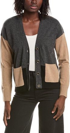 Isla Beatrice Colorblock Cashmere Cardigan