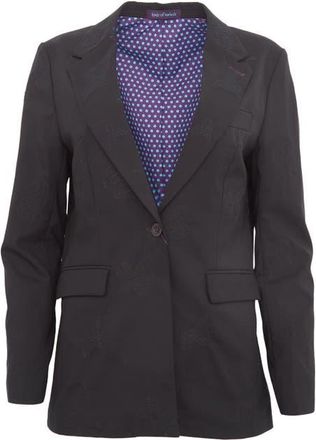 Lords of Harlech Julia Stretch Wool Tailored Blazer in Black at Nordstrom, Size 14