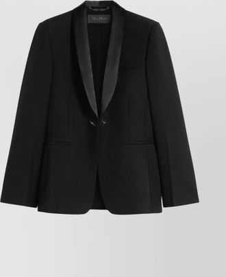 Max Mara tailored wool blazer satin lapel