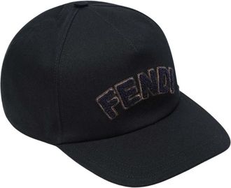 Fendi Blauwe zonneklep hoed - Heren - Petten - Blauw - ONE Size - Accessoires