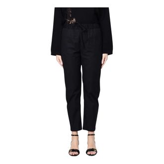 Semicouture Cropped Broeken - Dames - Vrijetijds broeken - Zwart - XS - Katoen - Broeken