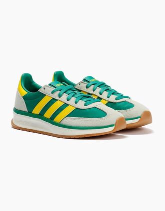 adidas Womens Adidas Run 70s 2.0 Womens Court Green/ Yellow Trainers - Size: UK 7 / eu 40.5 / us 8.5