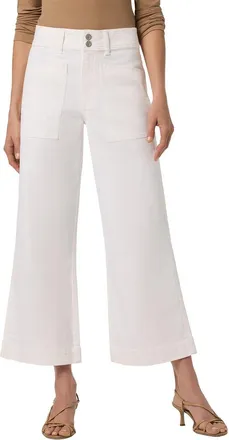 Joe's Wide Leg Cargo Ankle White Jean