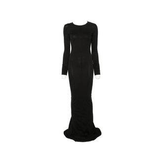 Rick Owens Simple Edfu Long-sleeve Maxi Dress
