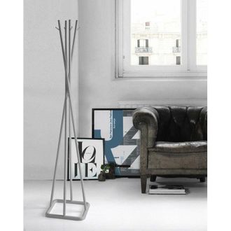 HERDASA Herdasa - Perchero Mod. 469 Acabado Lacado Gris, 180cm(alto) 38cm(ancho) 38cm(largo)