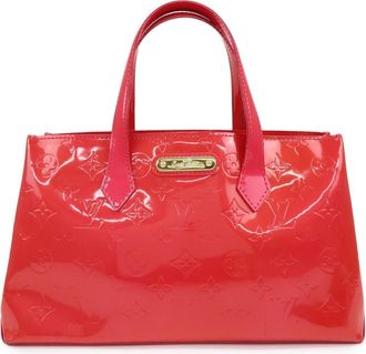 Louis Vuitton Wilshire Monogram Vernis Pink Patent_Leather Handbag (Pre-Owned)