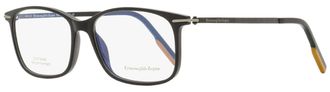 Ermenegildo Zegna EZ5172 Rectangular Metal-Accented Eyeglasses - Black